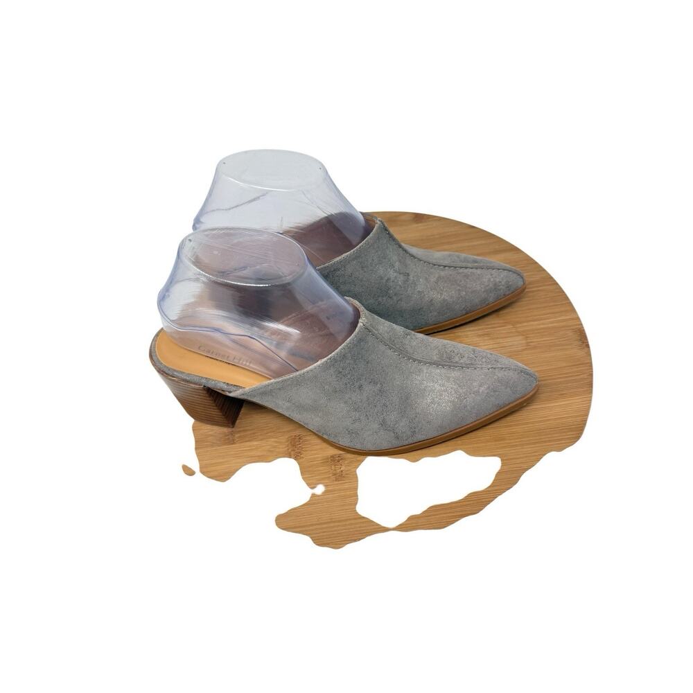 Garnet Hill Maisie‎ Heeled Mules Boho Slip On Leather Womens 37 US 6-6.5